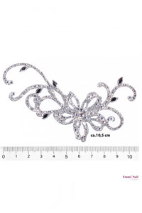 Bodysticker-Blume-silber